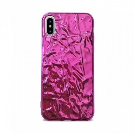Cover con effetto metalizzato rosa - Iphone X-XS
