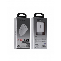 ALIMENTATORE da rete fast charger 18w 3A Qualcomm 3.0 USB+PD per Iphone 11, 12